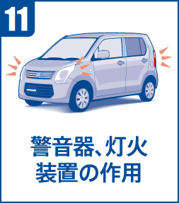 11．警音器、灯火装置の作用