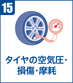 15．タイヤの空気圧・損傷・摩耗